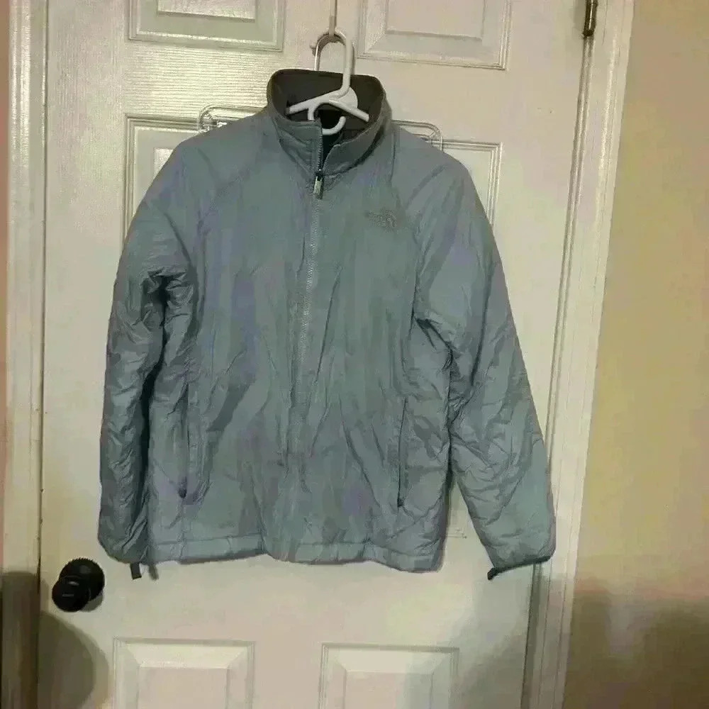 Blue Medium NorthFace Puffer Jacket Coat Women’s